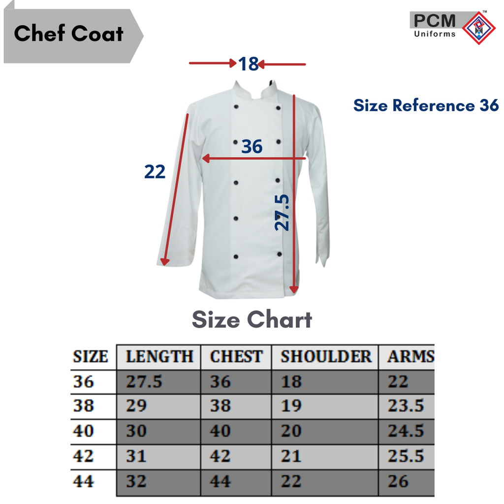 Chef Coat 108 (Blue buttons)
