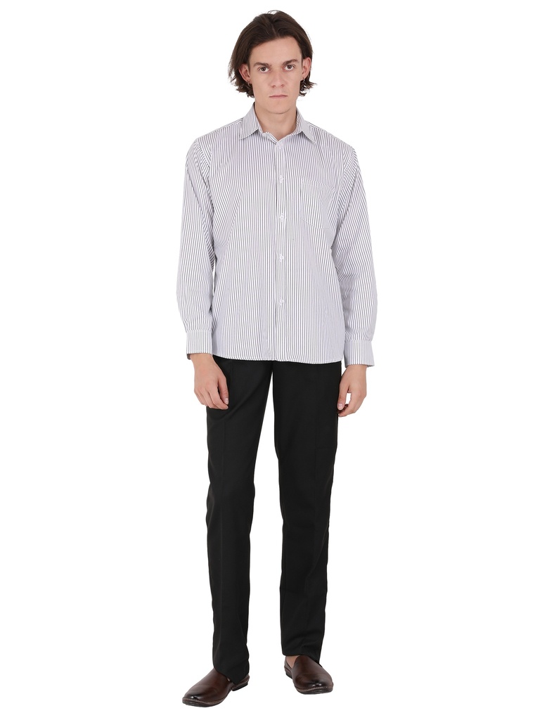 Formal Shirt 103 (White with Black Lines)